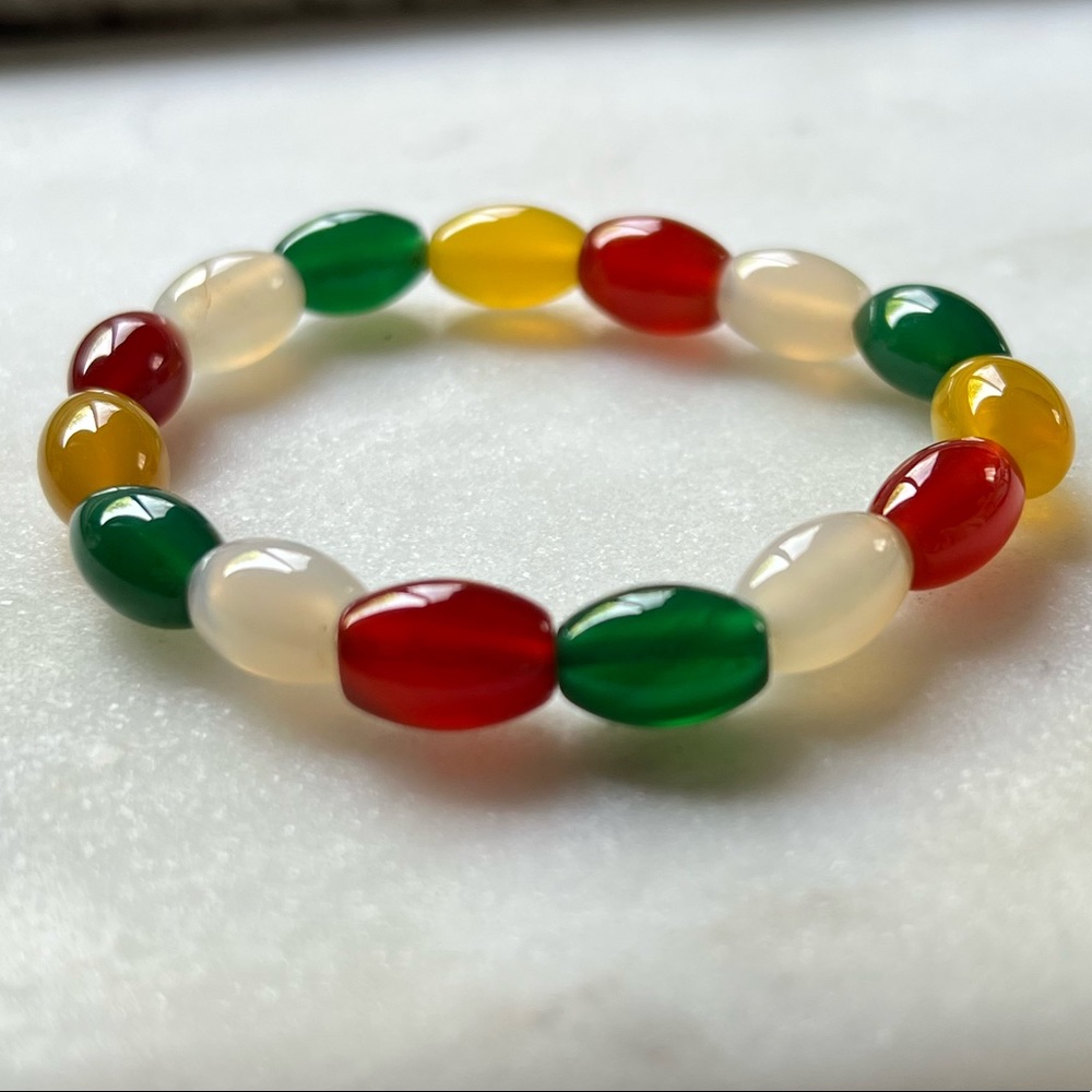 Multi Color Stone Beaded Bracelet